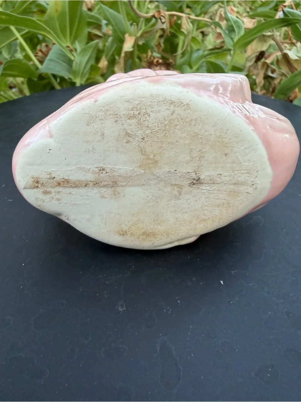 Vintage 1950’s Fredericksburg Art Pottery (FAPCO) pink swan planter 4”long
